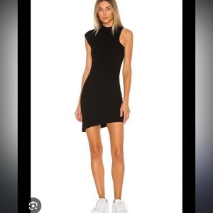 LNA Black Halter Sheath Mini Dress Casual